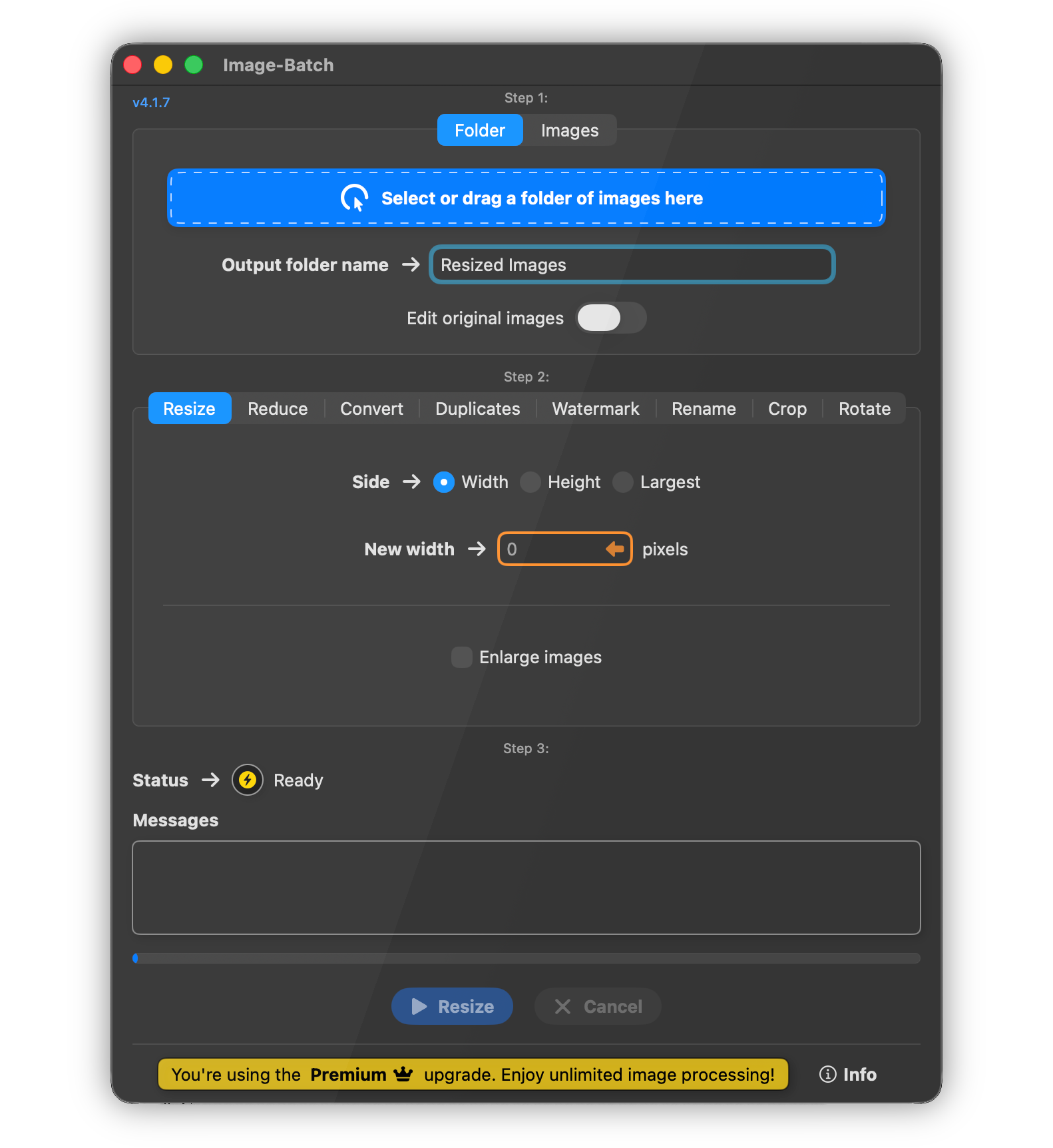 Image-Batch Resize Feature