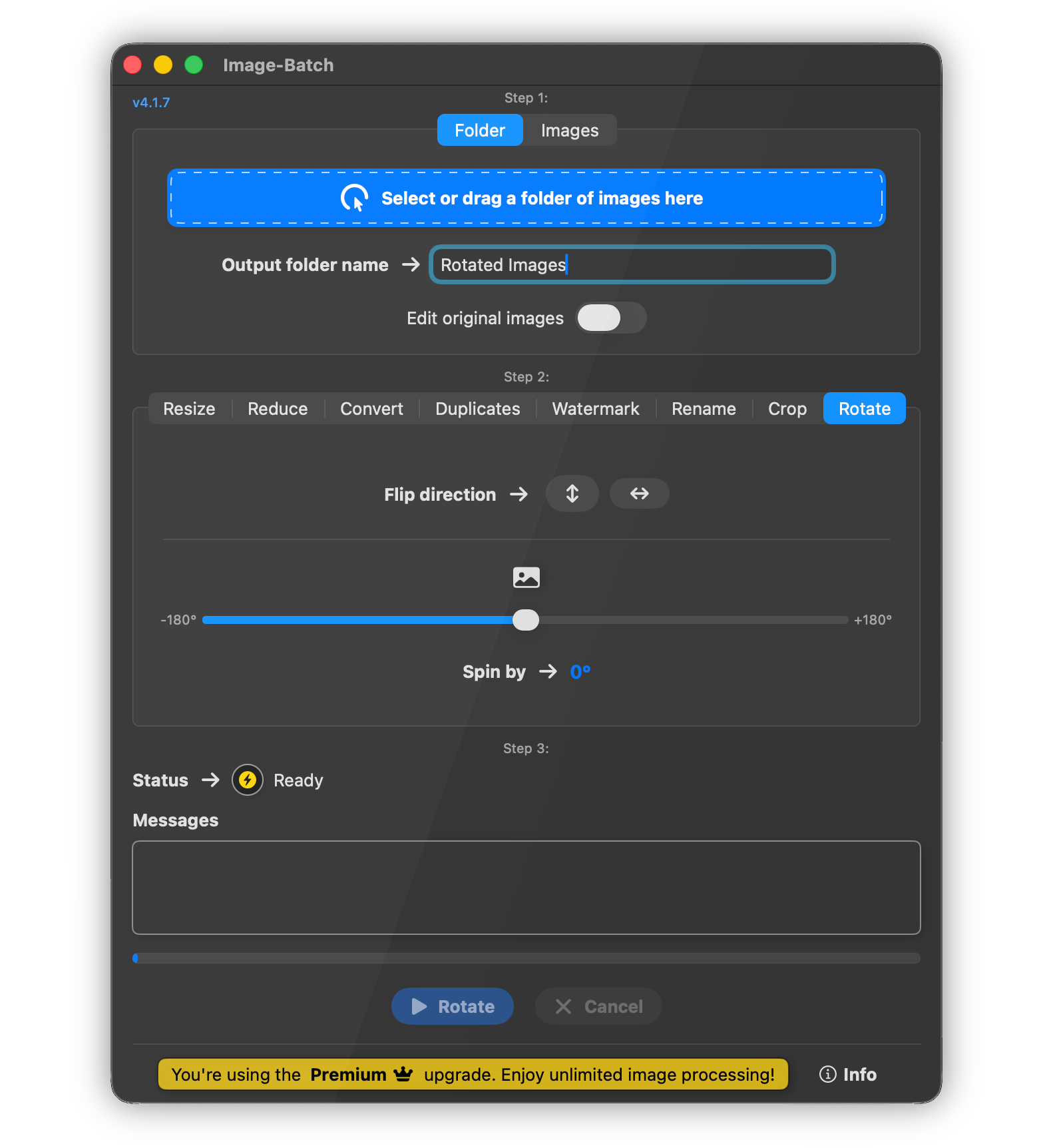 Image-Batch Rotate Feature