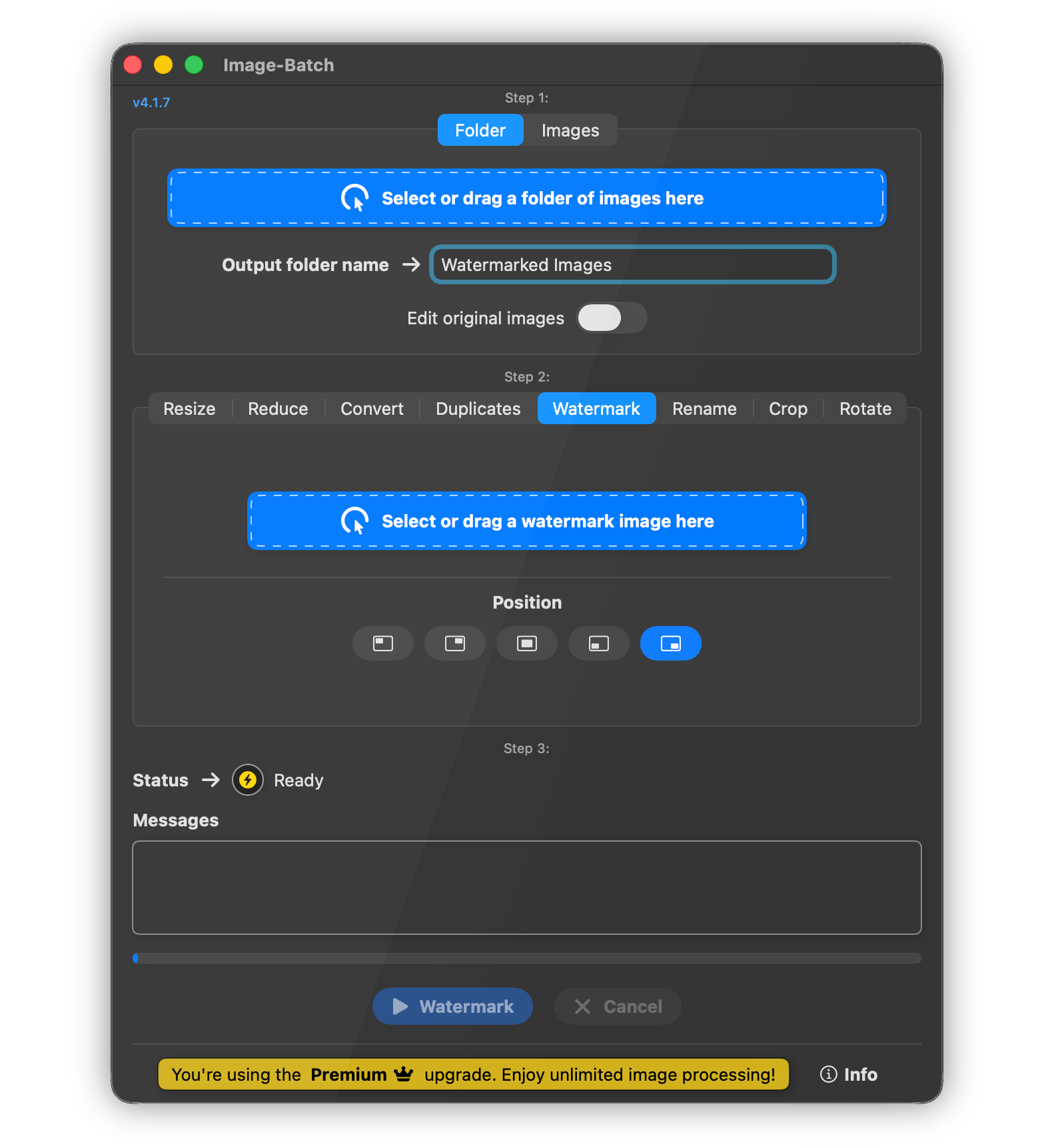 Image-Batch Watermark Feature